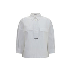 Brunello Cucinelli White Cotton Dress Shirt