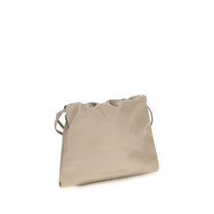 Brunello Cucinelli Beige Calf Leather Bos Taurus Shoulder Bag