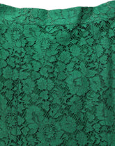 Dolce & Gabbana Green Lace High Waist Mermaid Midi Skirt
