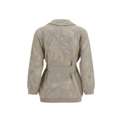 Brunello Cucinelli Beige Linen Cardigan