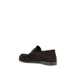 Saint Laurent Brown Calf Leather Bos Taurus Slip-On Loafers