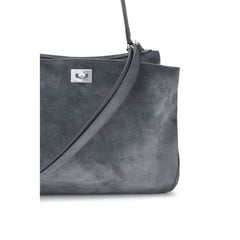 Balenciaga Gray Calf Leather Bos Taurus Shoulder Bag