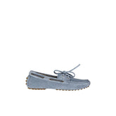 Brunello Cucinelli Blue Leather Slip-On Loafers