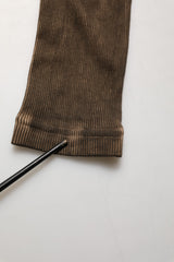Dolce & Gabbana Brown Cotton Buttoned Henley Pullover Sweater
