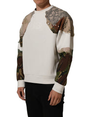 Dolce & Gabbana Multicolor Camo Patchwork Sweatshirt Sweater