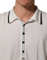 Dolce & Gabbana Black Leaf Print Silk Men Crew Neck T-shirt