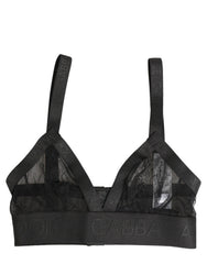 Dolce & Gabbana Black Logo Monogram Soft Cup Brassiere Underwear