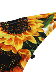 Dolce & Gabbana Yellow Nylon Sunflower Bikini Bottom Swimwear