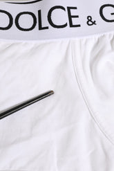 Dolce & Gabbana White Cotton Stretch Regular Boxer Underwear