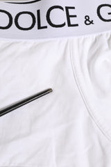 Dolce & Gabbana White Cotton Stretch Regular Boxer Underwear