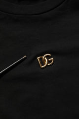 Dolce & Gabbana Black Metal DG Logo Short Sleeves T-shirt