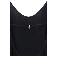 Saint Laurent Black Viscose Casual Dress