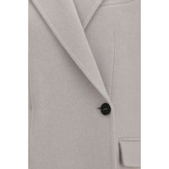Brunello Cucinelli White Wool Oves Aries Full-Length Jacket