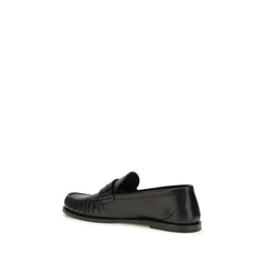 Saint Laurent Black Calf Leather Bos Taurus Slip-On Loafers