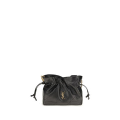 Saint Laurent Black Lamb Ovis Aries Clutch Bag