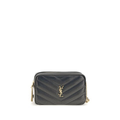 Saint Laurent Black Lamb Ovis Aries Aries Shoulder Bag