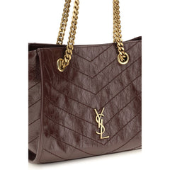 Saint Laurent Brown Calf Leather Bos Taurus Shoulder Bag