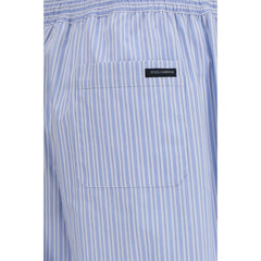 Dolce & Gabbana Blue Cotton Casual Pants