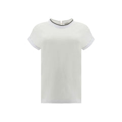 Brunello Cucinelli White Elastane T-Shirt