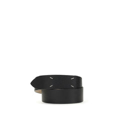 Maison Margiela Black Calf Leather Bos Taurus Regular Belt