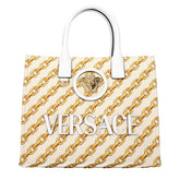 Versace Beige Fabric Handbag
