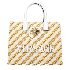 Versace Beige Fabric Handbag