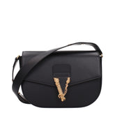 Versace Black Leather Crossbody Bag