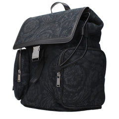 Versace Black Fabric Backpack