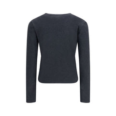 The Row Gray Cotton Cardigan