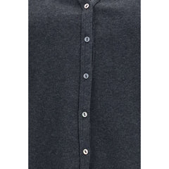 The Row Gray Cotton Cardigan