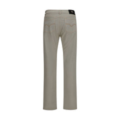 Versace Beige Cotton Tapered Jeans