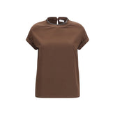 Brunello Cucinelli Brown Elastane T-Shirt