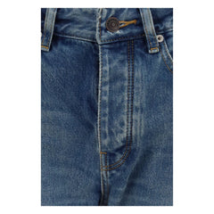 Balenciaga Blue Cotton Straight-Leg Jeans