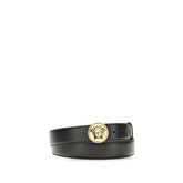 Versace Black Calf Leather Bos Taurus Regular Belt