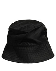 Dolce & Gabbana Men Black Nylon Wide Brim Bucket Capello Hat