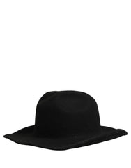 Dolce & Gabbana Men Black Classic Wide Brim Fedora Capello Hat