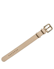 Dolce & Gabbana Beige Calfskin Leather Gold Buckle Belt Strap Bracelet