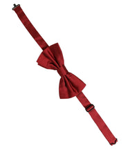 Dolce & Gabbana Men Red 100% Silk Adjustable Neck Papillon Bow Tie