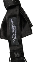 Dolce & Gabbana Men Black DG Polka Dot Adjustable Neck Papillon Bow Tie