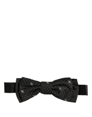 Dolce & Gabbana Men Black DG Polka Dot Adjustable Neck Papillon Bow Tie