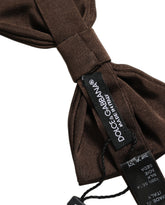 Dolce & Gabbana Men Brown 100% Silk Adjustable Neck Papillon Bow Tie
