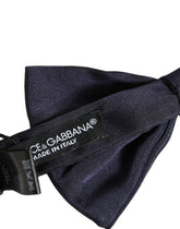 Dolce & Gabbana Men Dark Blue Silk Adjustable Neck Papillon Bow Tie