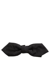Dolce & Gabbana Men Black 100% Silk Adjustable Neck Papillon Bow Tie