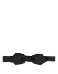 Dolce & Gabbana Men Black 100% Silk Adjustable Neck Papillon Bow Tie