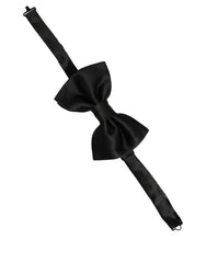 Dolce & Gabbana Men Black 100% Silk Adjustable Neck Papillon Bow Tie