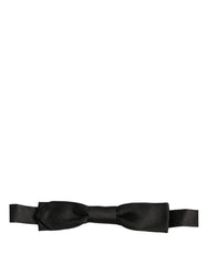 Dolce & Gabbana Men Black 100% SIlk Adjustable Neck Papillon Bow Tie