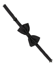 Dolce & Gabbana Men Black 100% Silk Adjustable Neck Papillon Bow Tie