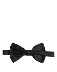 Dolce & Gabbana Men Black 100% Silk Adjustable Neck Papillon Bow Tie