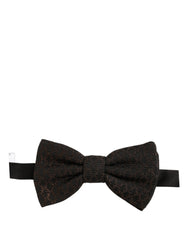 Dolce & Gabbana Men Brown 100% Silk Adjustable Neck Papillon Bow Tie