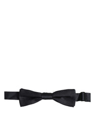 Dolce & Gabbana Men Black 100% Silk Adjustable Neck Papillon Bow Tie